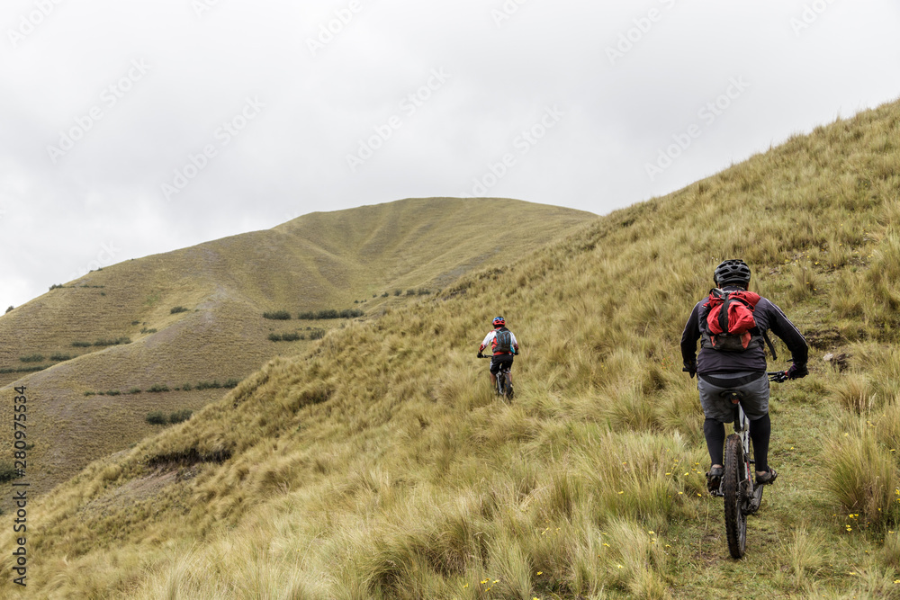 Riding bikes at the high andes