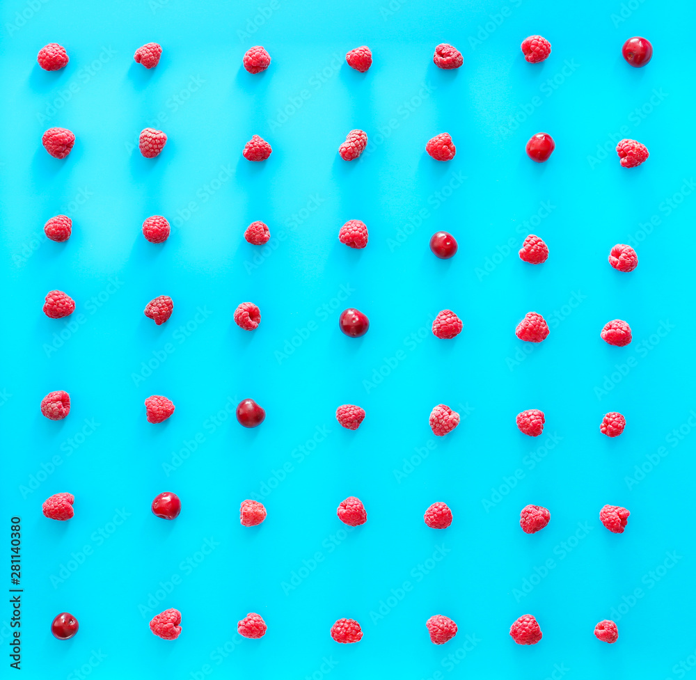 Fresh berries on color background