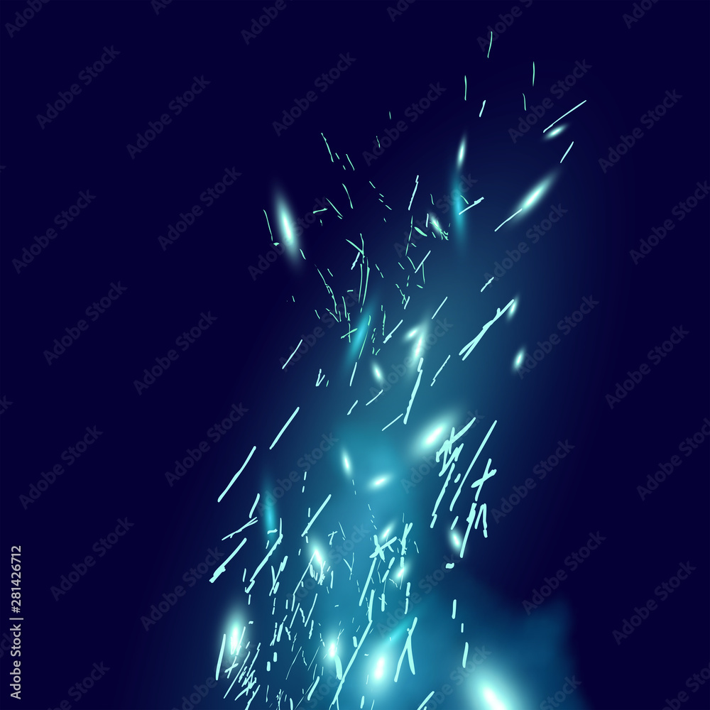 Blue Fantasy Sparks Background