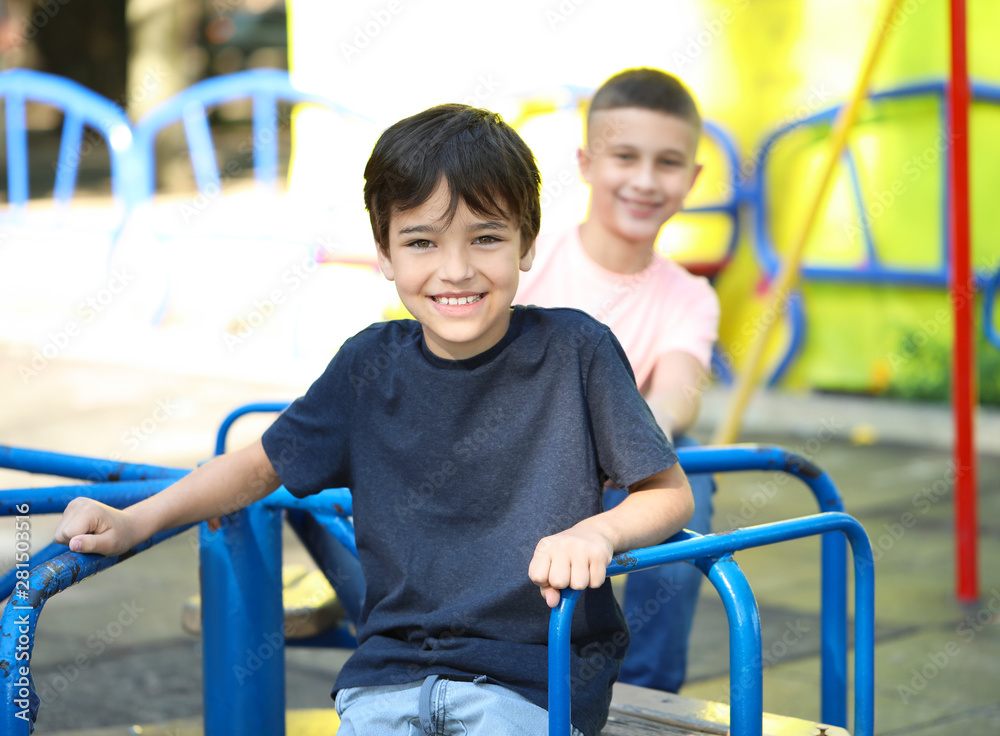 Cute little children on playground