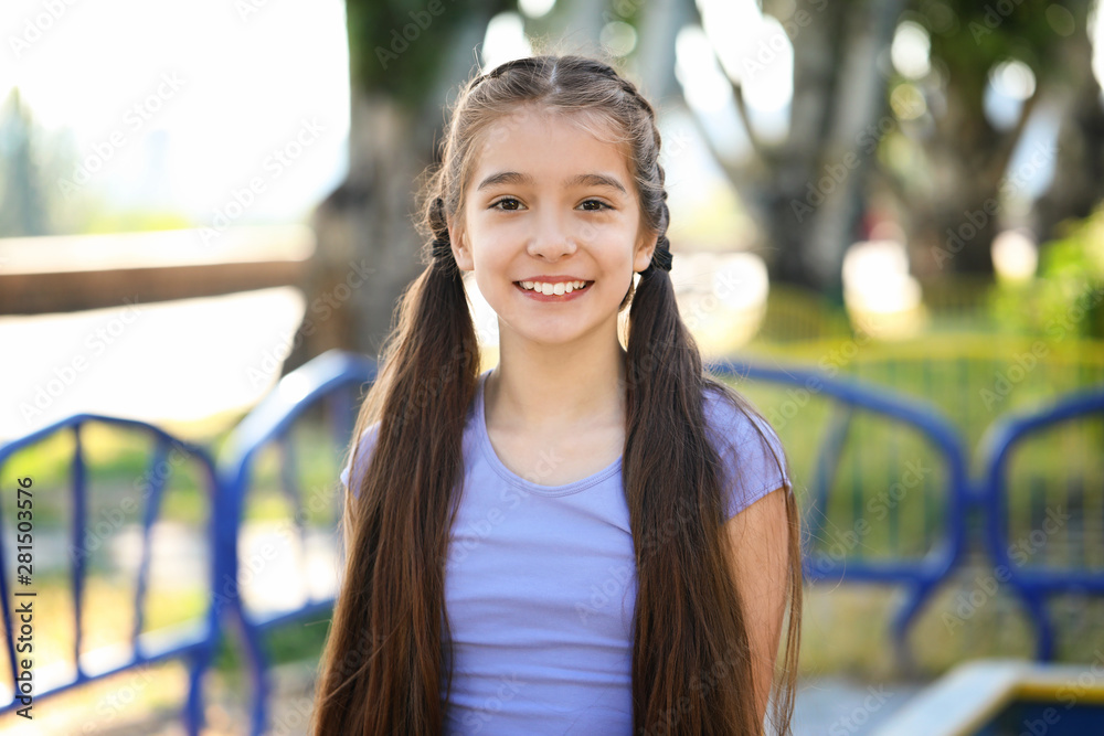 Cute little girl on playground