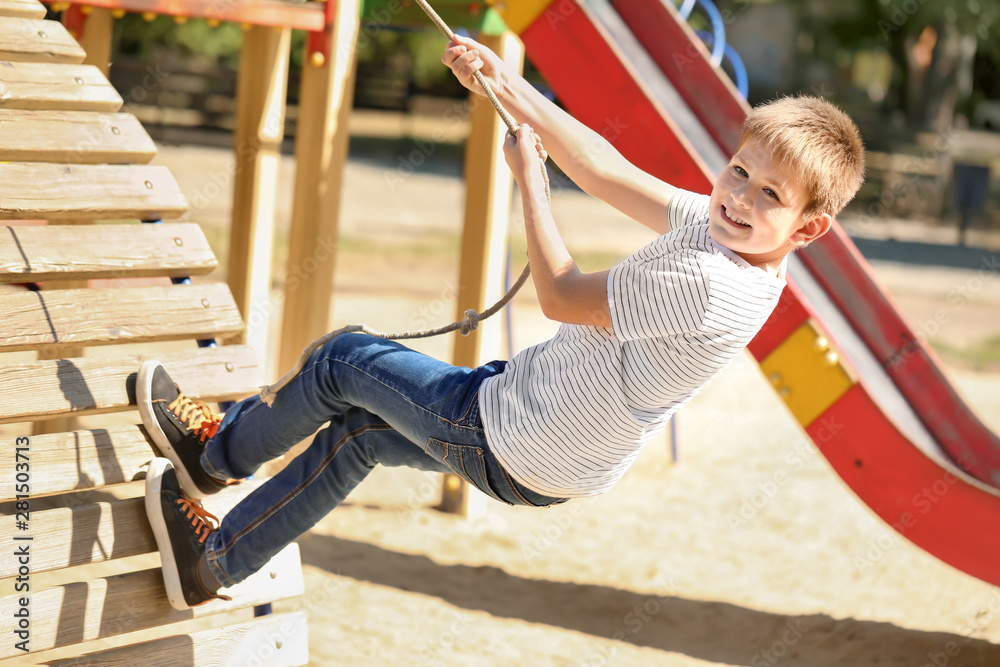 Cute little boy on playground