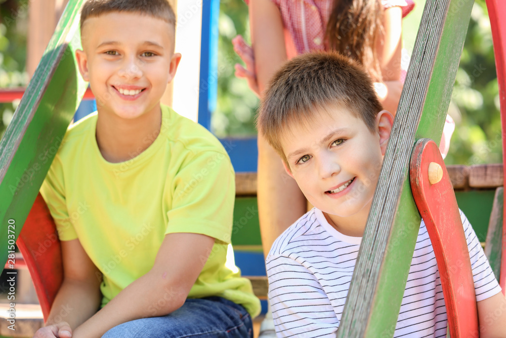 Cute little children on playground