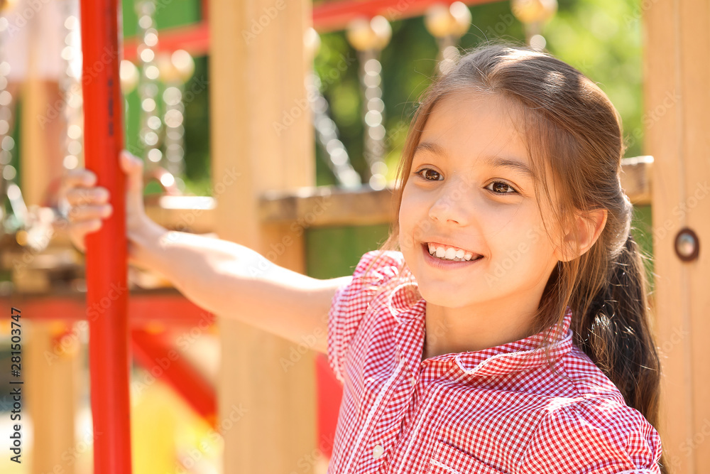 Cute little girl on playground