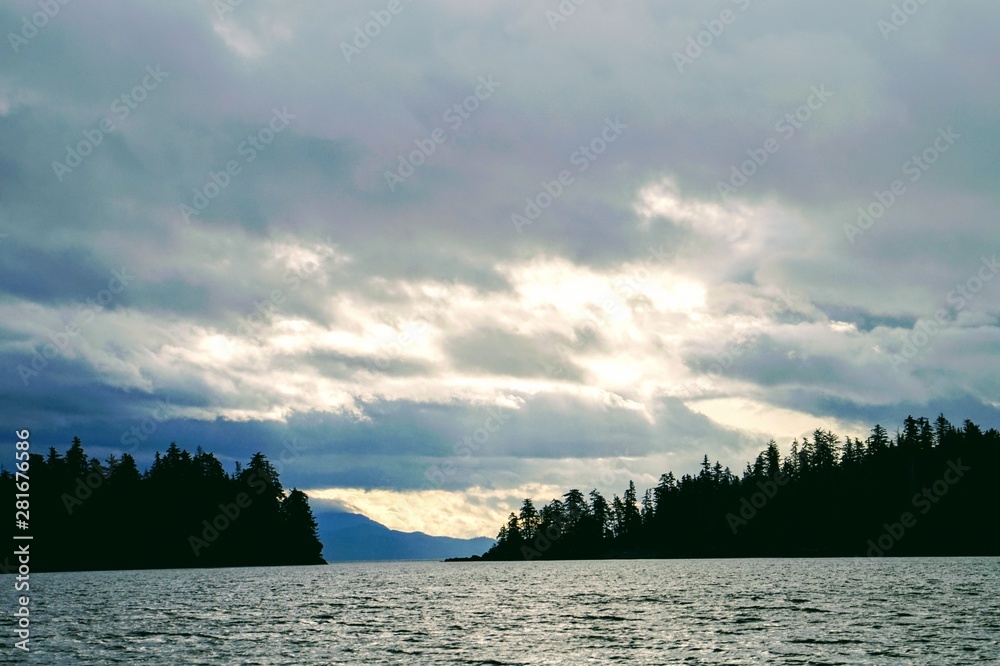 Alaskan Coastline as seen from a Sport Fishing Boat