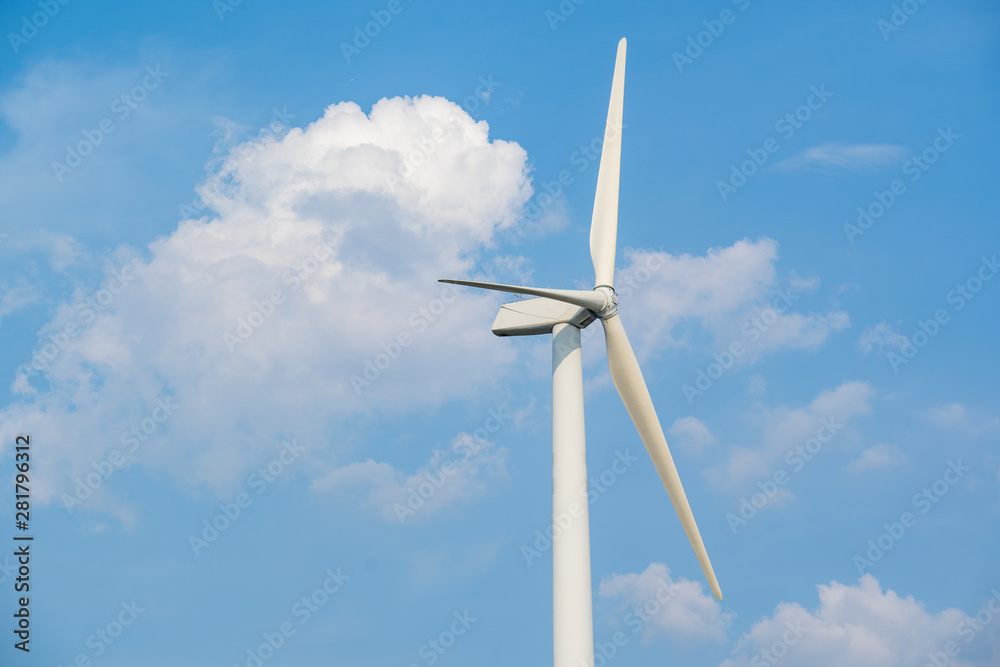 wind mill or also wind-turbine on wind in rotation to generate electricity energy,Wind turbine again