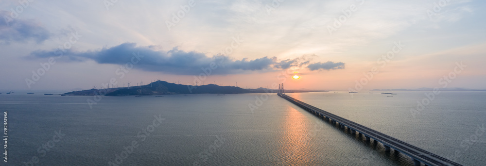 日出鄱阳湖美景