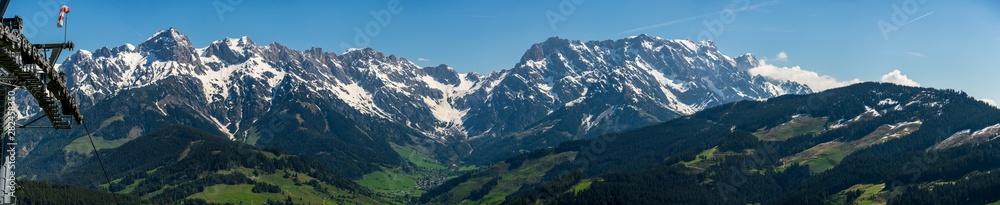 Panoramic view at the Hochkönig mountains