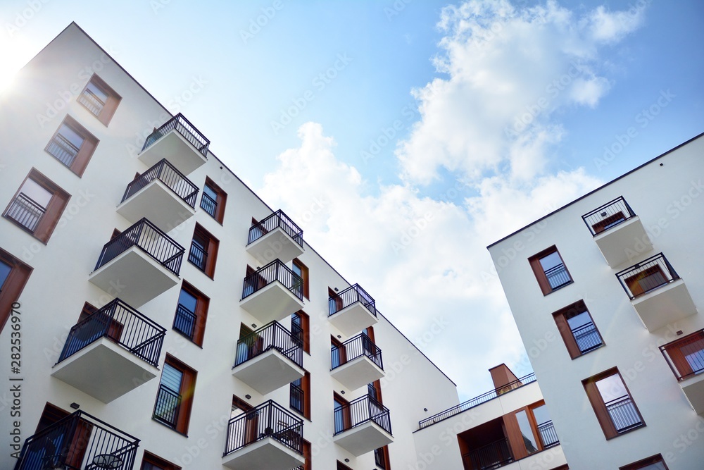 modern building with balconies