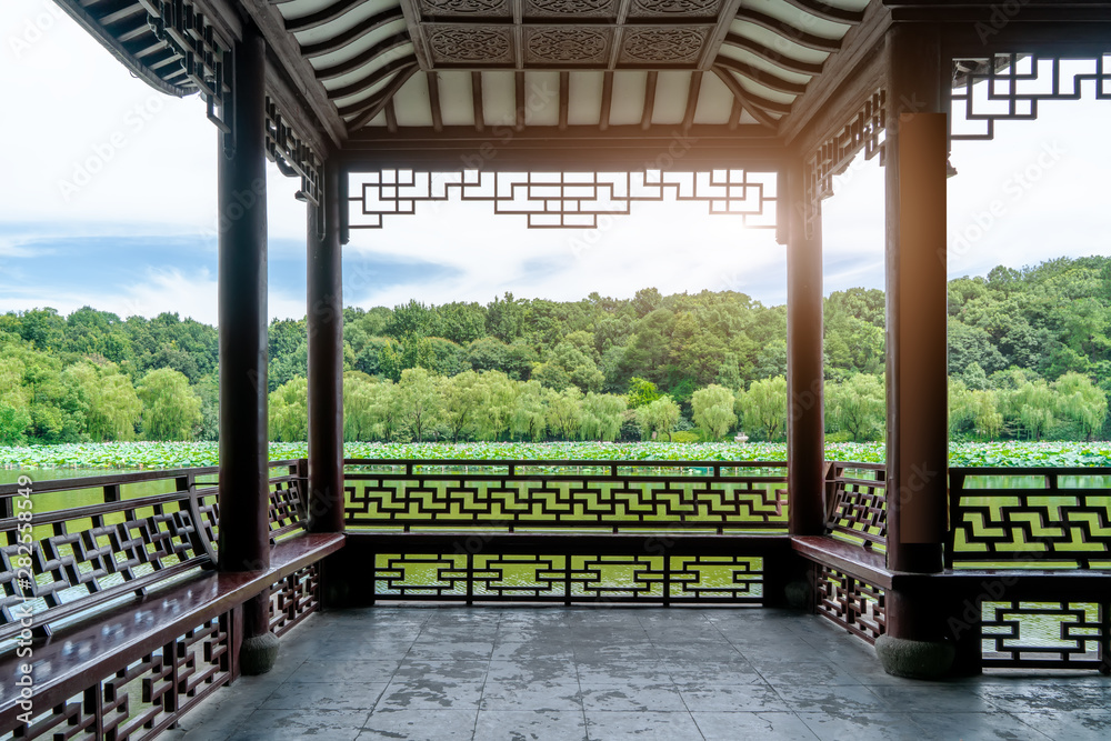 Landscape and Architectural Landscape of West Lake in Hangzhou..