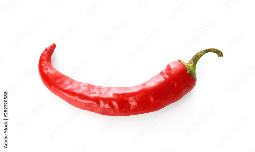 Red chili pepper on white background