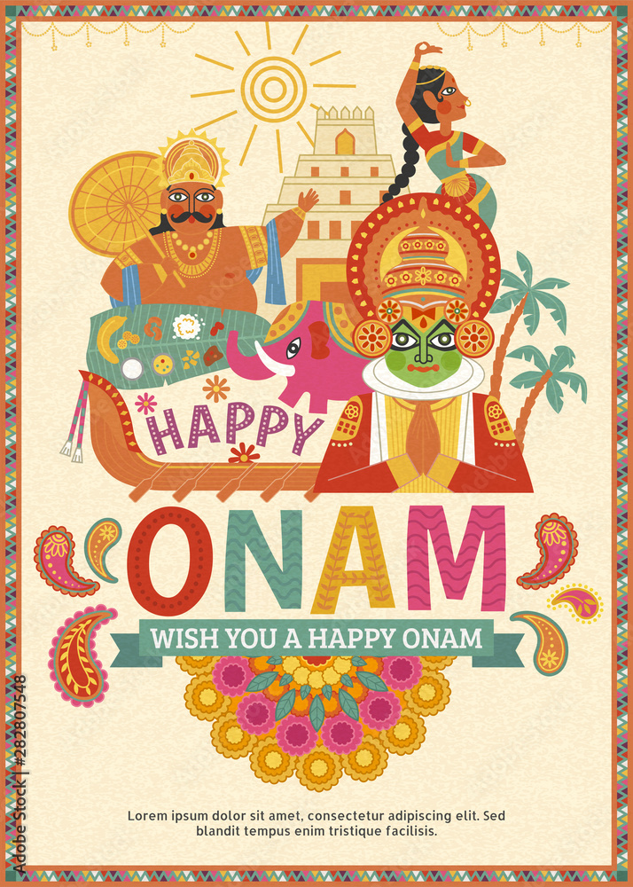 Happy Onam poster design