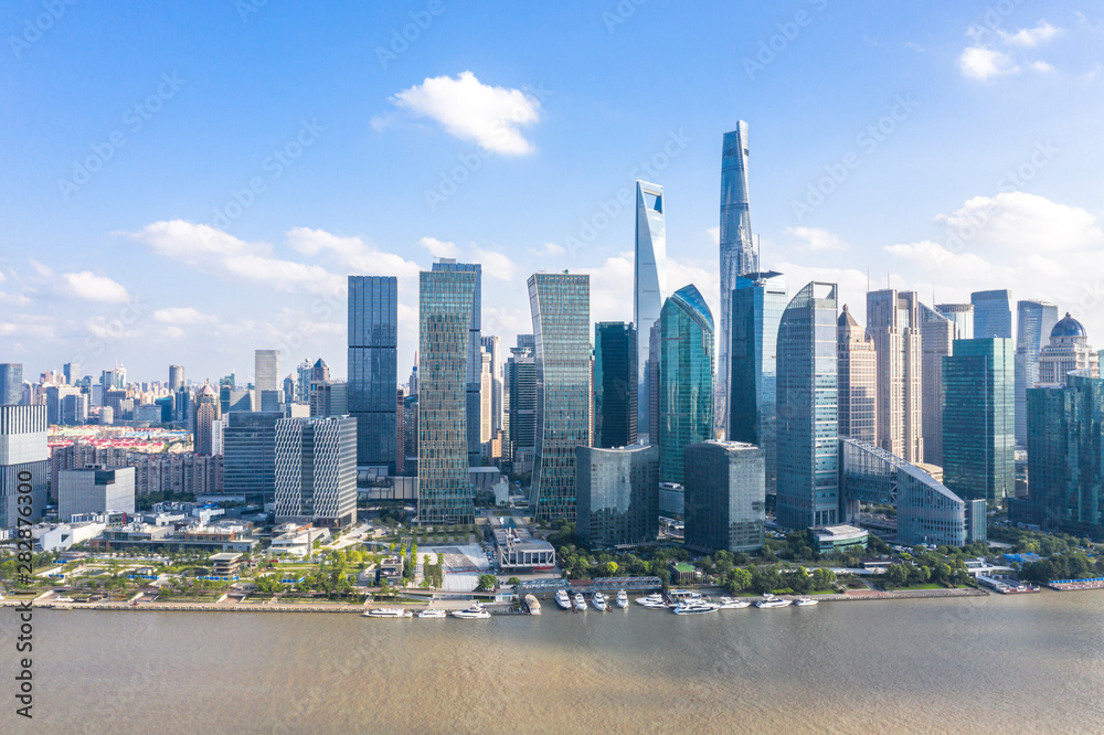 city skyline in shanghai china