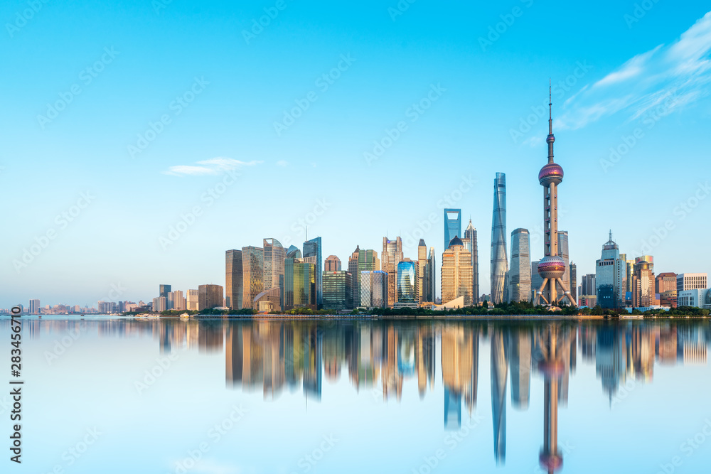 Shanghai Lujiazui Architectural Landscape Skyline..