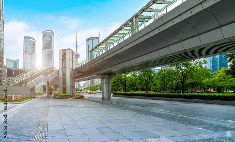 上海陆家嘴建筑景观天际线……