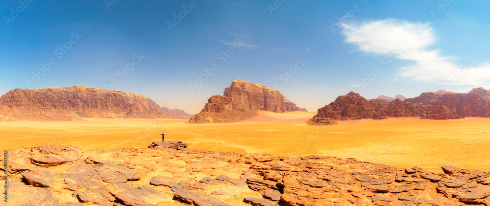 Wadi Rum - The Red Desert Central Plateau (North Panorama)