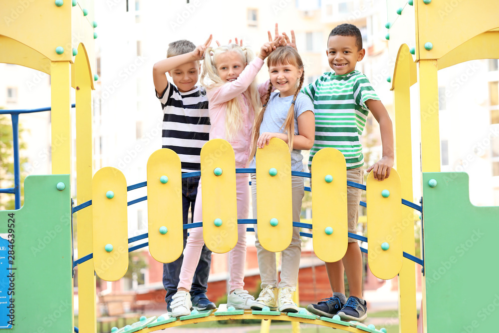 Cute little children on playground