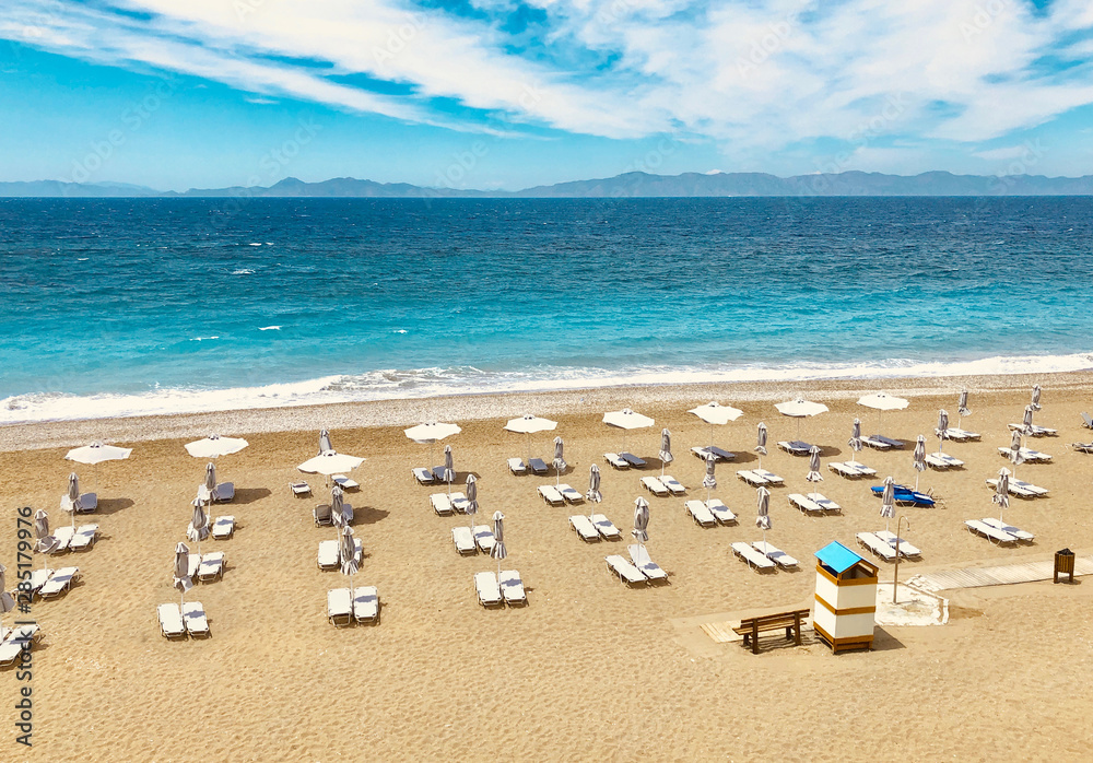 Beautiful view of Aegean sea coastline