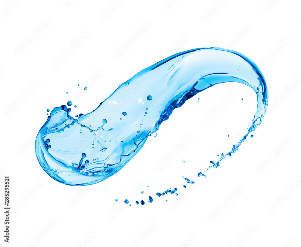 Fresh water splash isolated on white background