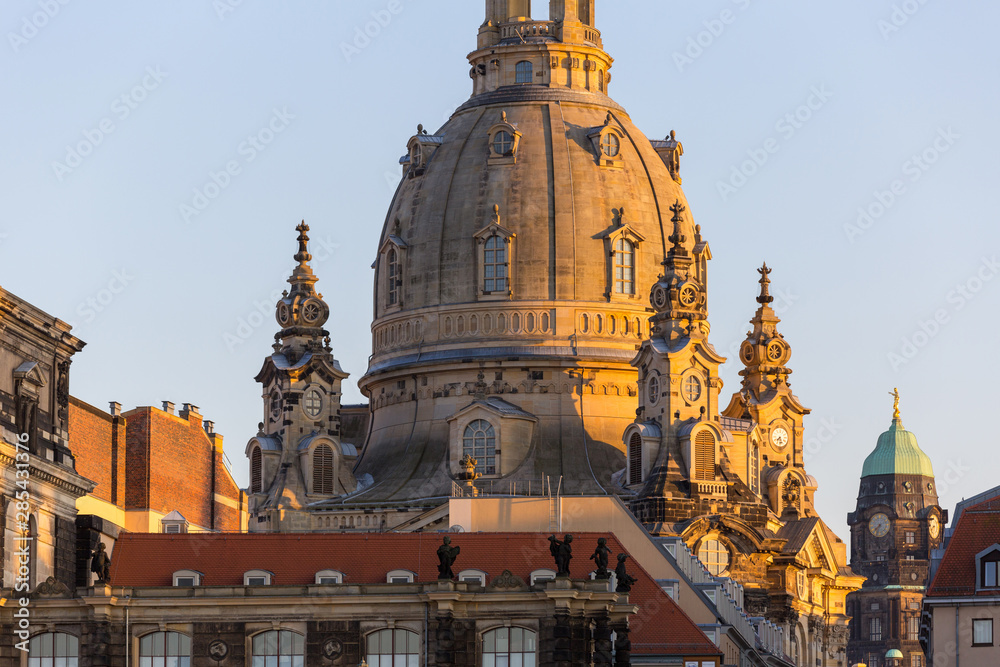 Architecture of Dresden old town in Saxony. Germany