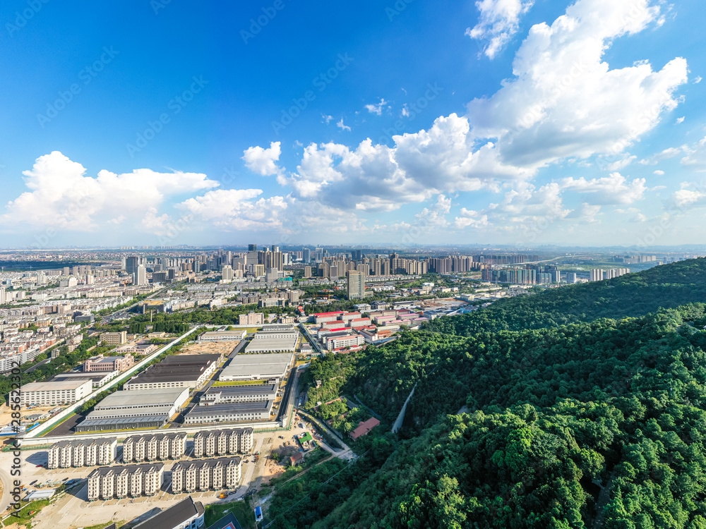 city skyline in hangzhou china