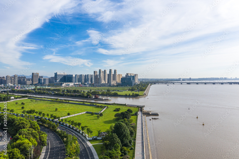 中国杭州城市天际线