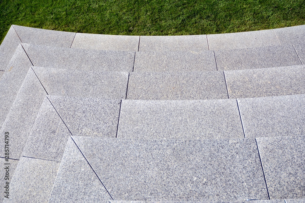 Close up on granite stairs details