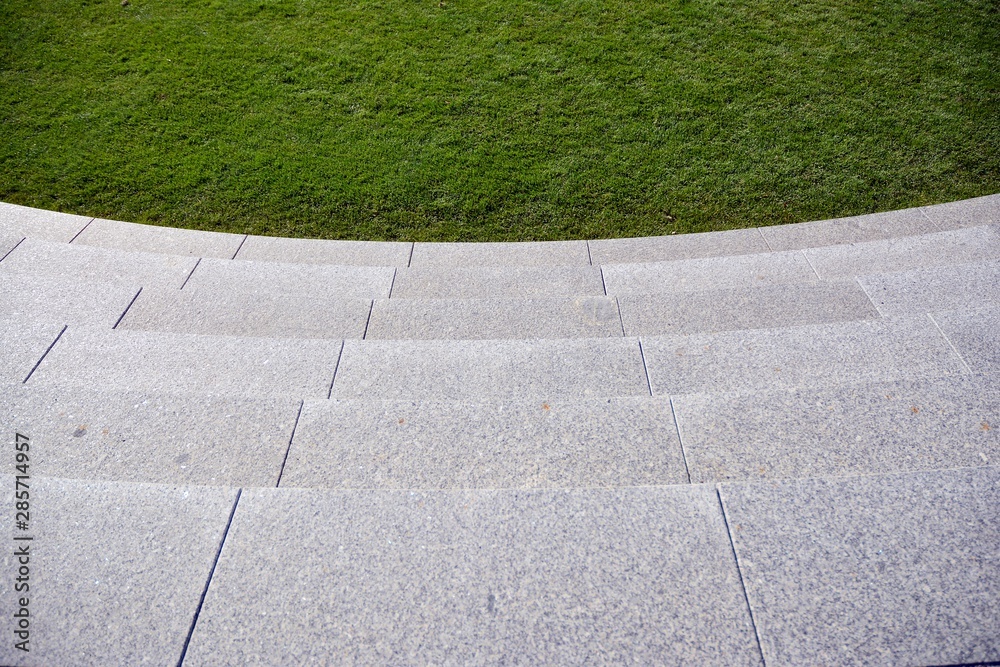 Close up on granite stairs details