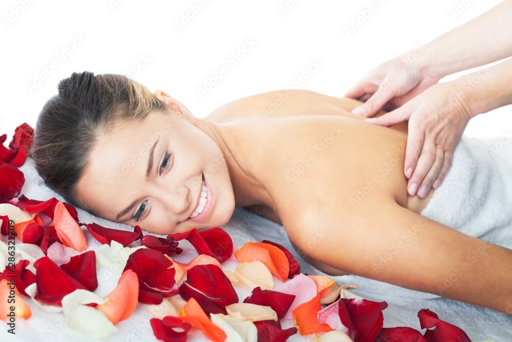 Portrait of a Woman Having a Massage