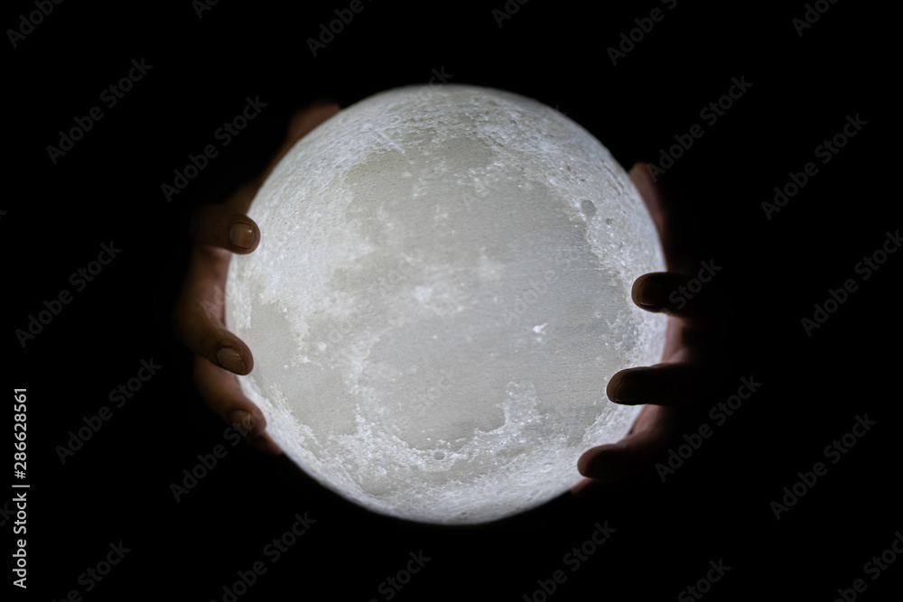 Full moon in hands 