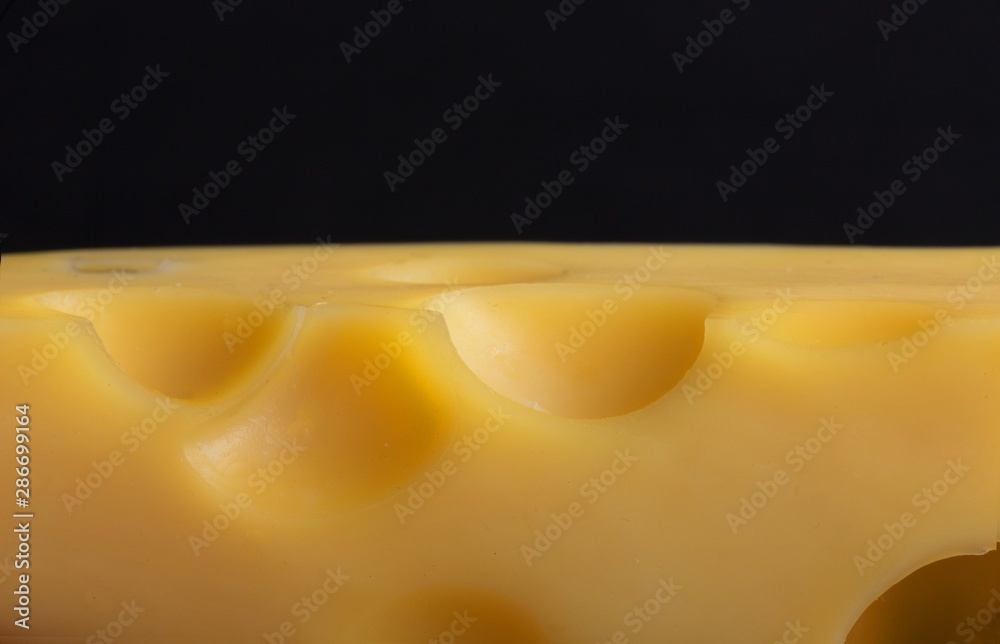 Piece of Swiss Cheese - Close Up