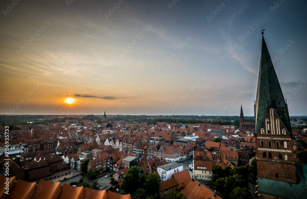 Sonnenuntergang über Lüneburg