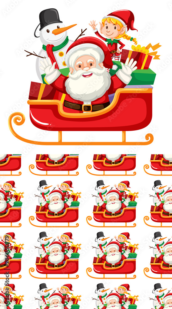 Seamless background design with christmas theme