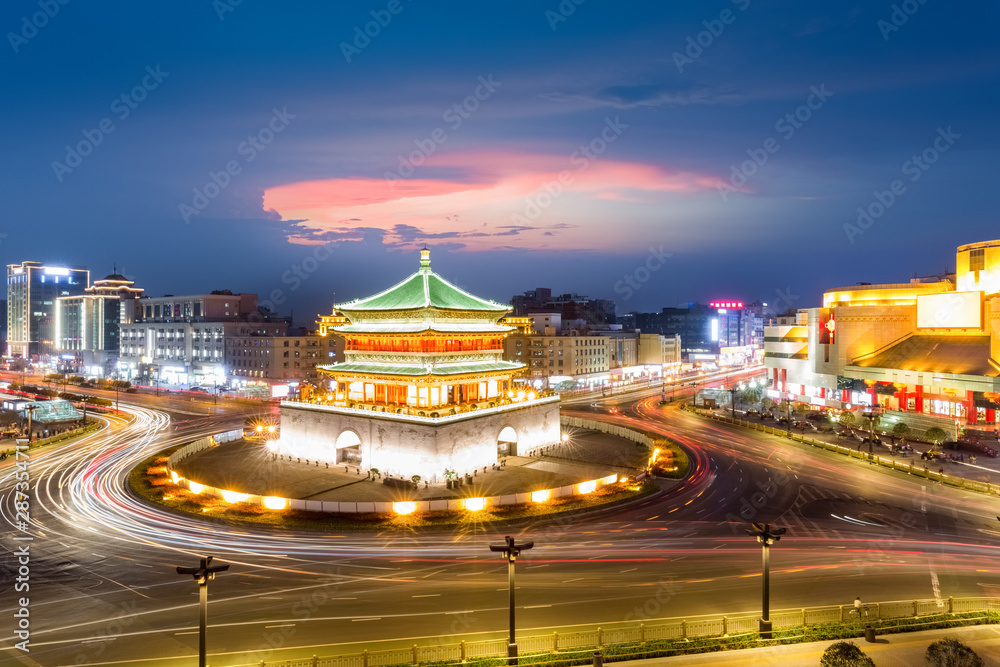 西安钟楼夜景