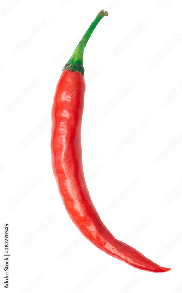 red chili pepper isolated on white background