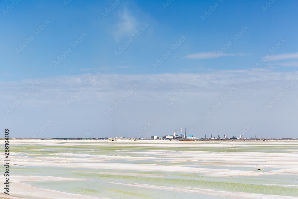 qarhan salt lake industrial landscape