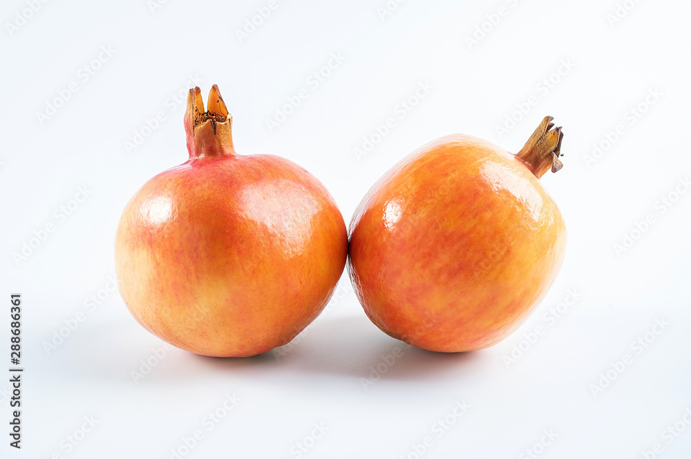 Fresh fruit pomegranate fruit on white background