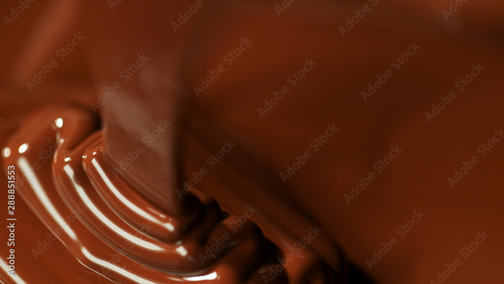 Detail of molten hot chocolate pouring