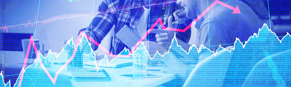 Composite image of stocks and shares