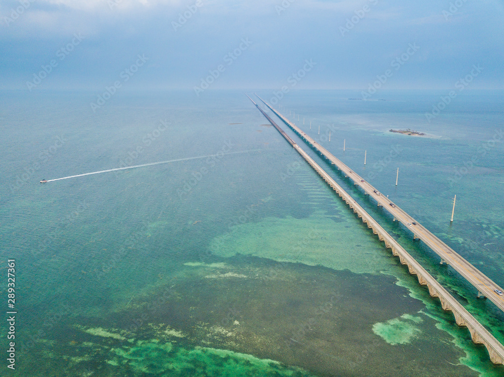 Aerial photo of Florida Keys Seven Miles Bridge