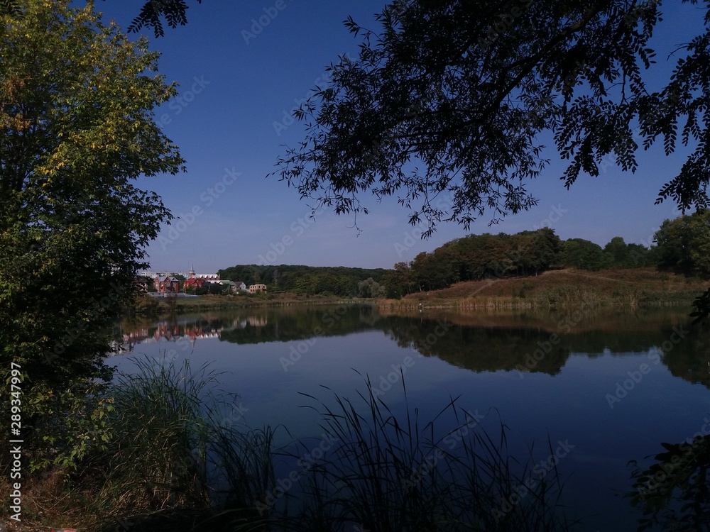 自然、水、天空、陆地、湖泊