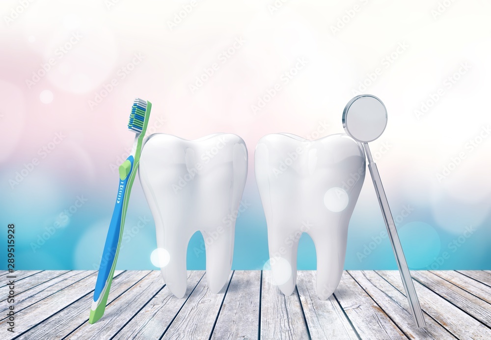 Dentist mirror tooth white background isolated shape