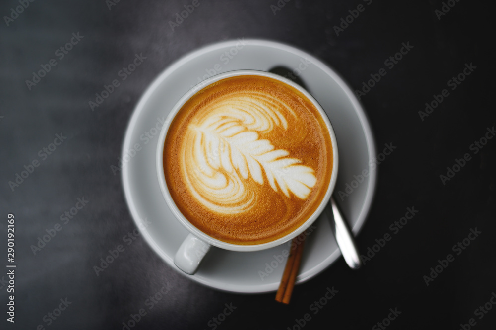 Top view Latte art