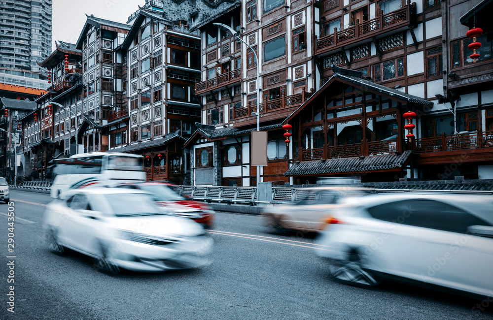 中国重庆传统高跷民居