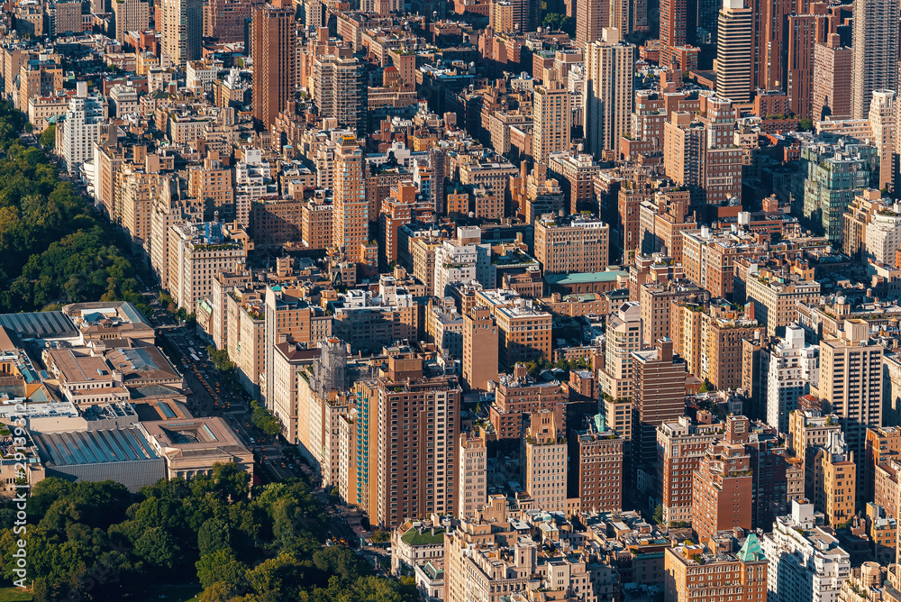 Aerial view of Manhattan, NY and Central Park