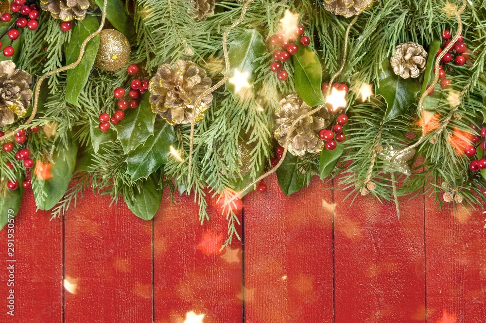 Christmas decorations isolated  on  background