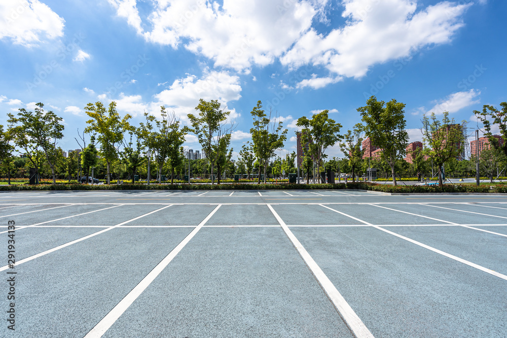 parking lot in park