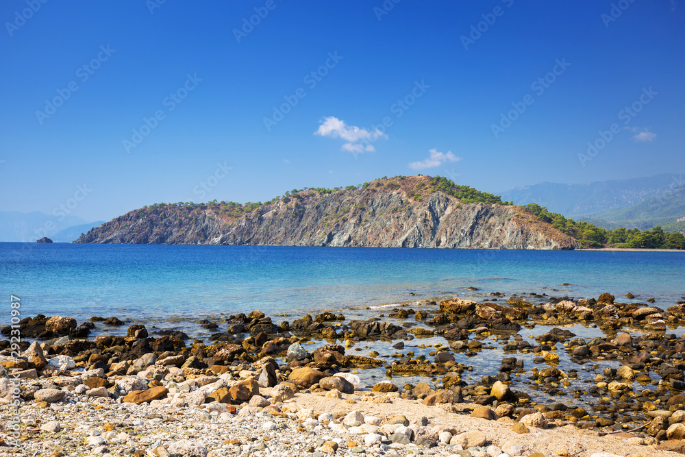 Beautiful bay at the ancient Phaselis city, Turkey