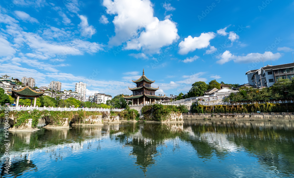 Ancient Architectural Landscapes and Rivers in Guiyang