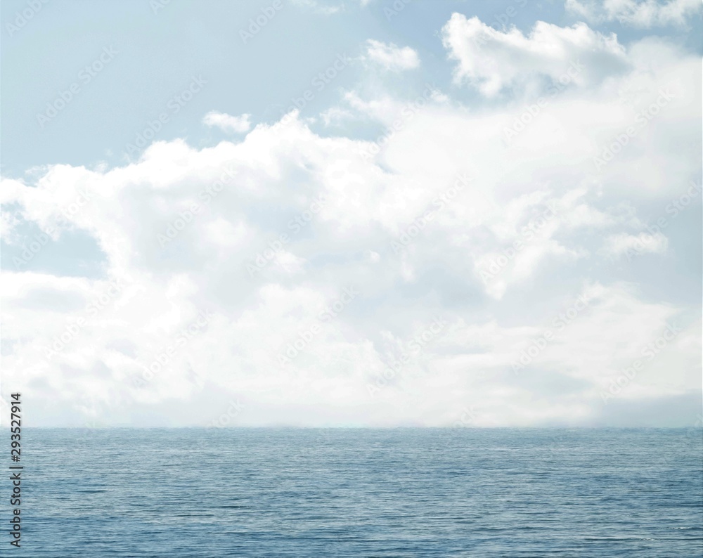 Sea clouds reflected in water